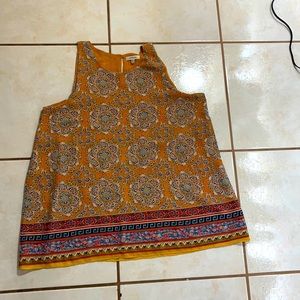 Multi-color mustard shirt. xl